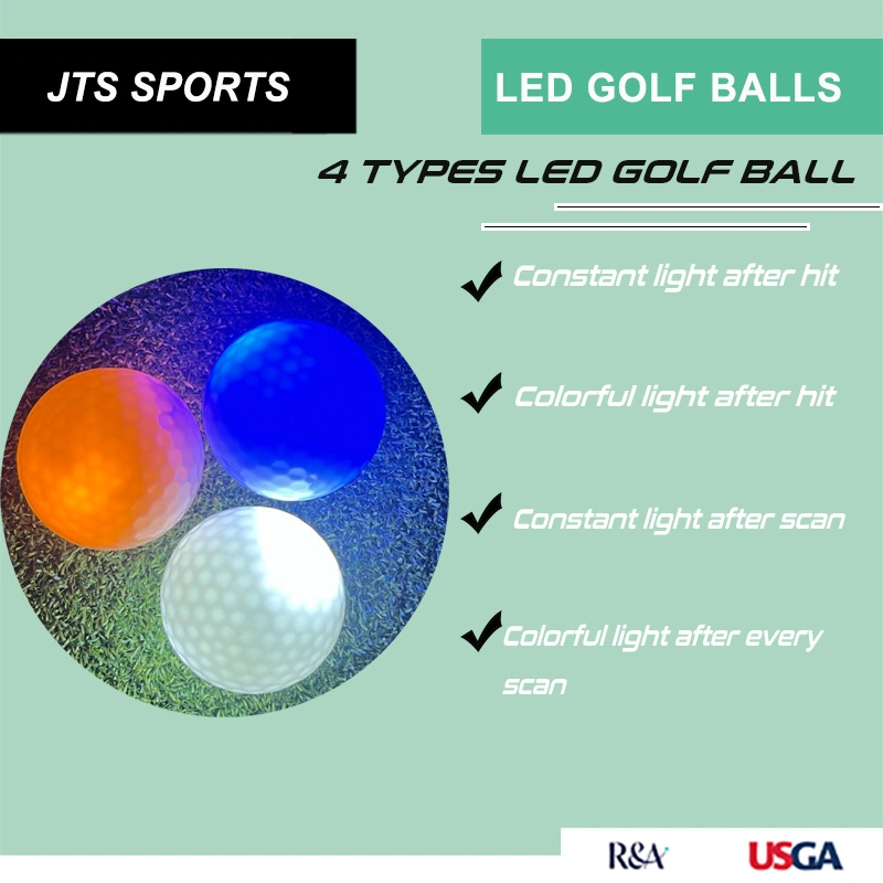 Manufacturer High Quality LED Colorful Golf Goods Glowing at The Dark Golf Ball