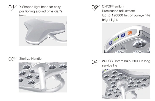 Zenva Brand Standing LED Surgical Lamp Mobile Examination Light for Dental Use