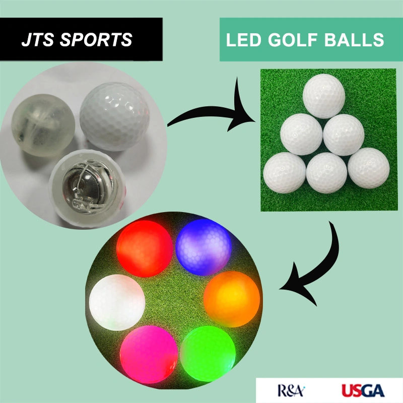 Manufacturer High Quality LED Colorful Golf Goods Glowing at The Dark Golf Ball