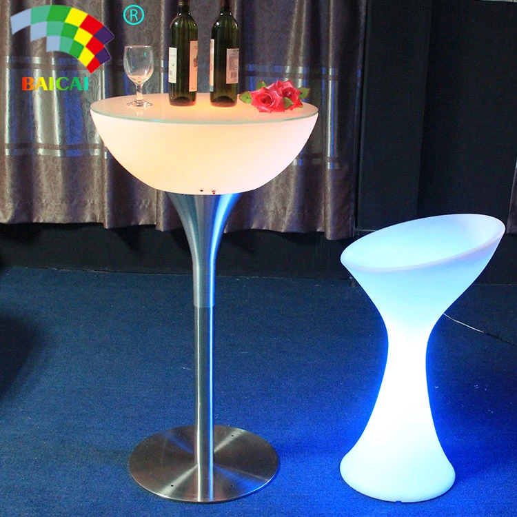 LED Illuminated Bar Cocktail Table