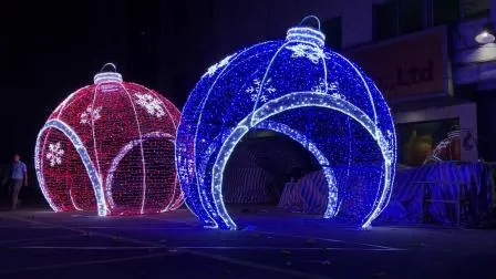 Weihnachts-3D-Ornament, LED-Kugel, beleuchtete Einkaufszentrum-Dekoration