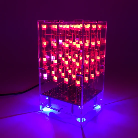 Spectrum 444 Doppelfarben-Lichtwürfel, Einzelchip-Mikrocomputer-DIY-Kit, elektronische DIY-Produktion, Nebel-LED-Licht-Teile-Kit