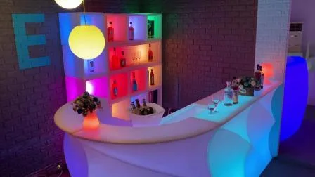 LED-Stehtisch aus Kunststoff, wiederaufladbare Bar, leuchtende Theke