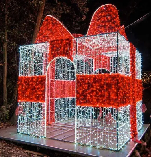 3D großer 3-teiliger Plug-in-LED-beleuchteter Feiertags-Dekorrahmen mit Hirsch-Familienmotiv-Licht für drinnen und draußen, Weihnachtskugel-Dekor-Licht